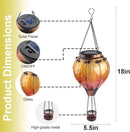 Hot Air Balloon Solar Lantern with Flickering Flame Hanging Solar Lanterns Outdoor Lights Waterproof Lanterns Decorative Garden Patio Yard Party Decor Yellow by GreenHaven Gardens