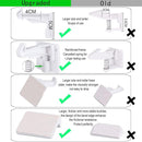 6 Pack Upgraded Invisible Baby Proofing Cabinet Latch Locks - Buumook Children Proof Cupboard Drawers Latches - Adhesive Easy Installation by TinyTreasures Baby Boutique
