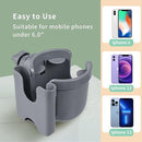 Suranew Adjustable Stroller Cup Holder with Phone Holder for Baby Stroller for Family Members, Gery by TinyTreasures Baby Boutique