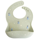 mushie x Bluey Silicone Baby Bib | Adjustable Fit Waterproof Bibs (Bluey Sage) by TinyTreasures Baby Boutique