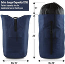 Laundry Bag Backpack, 125L Extra Large Travel Laundry Bags with Shoulder Straps, Adjustable & Extendable Design, Laundry Hamper Bag with 3 Pockets for Laundromat, College, Travel, Camping by TinyTreasures Baby Boutique
