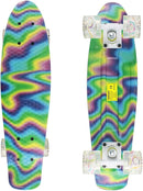 Skateboards Complete 22 Inch Mini Cruiser Retro Skateboard for Kids Boys Youths Beginners by TinyTreasures Baby Boutique