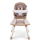 HARPPA 6 in 1 Baby High Chair, Convertible Infant Feeding Chair for Babies & Toddlers Table, Dining Booster Seat with Removable Tray, Khaki by TinyTreasures Baby Boutique