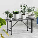 Premium Aluminum Plant Stand - Home Decor & Outdoor Garden Solution with 300 LBS Capacity, L37.8 x W11.4 x H13.8 inch by GreenHaven Gardens