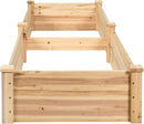 Giantex Raised Garden Bed Planter, Wooden Elevated Vegetable Planter Kit Box Grow for Patio Deck Balcony Outdoor Gardening, Natural