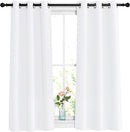 NICETOWN White Room Darkening Curtain Panels - Thermal Insulated Grommet 50% Room Darkening Window Drapes and Curtains for Bedroom/Basement (Set of 2, W37 x L54) by TinyTreasures Baby Boutique