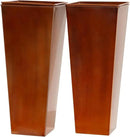 28in Tall Metal Copper Square Planter Galvanized Steel Metal Planters for Indoor/Patio Deck Garden Entrance Planter by CozyNest Decor
