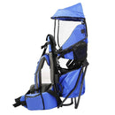 ClevrPlus Cross Country Baby Backpack Carrier, Blue, Toddler Hiking Backpack with Comfortable Seat, Adjustable Straps & Belt, Foldable Frame Lightweight Large Capacity Child Carrier for Outdoor by TinyTreasures Baby Boutique
