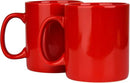 30oz Super Large Ceramic Coffee Mugs Large Handles Set of 2 (Red) by CozyNest Decor