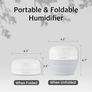 Pureal Foldable Mini Humidifier, 500ML Portable Small Cool Mist for up to 10 Hrs, for Baby Bedroom Travel Office Home, Auto Shut-Off, 3 Mist Modes, Super Quiet by TinyTreasures Baby Boutique