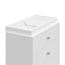 Storkcraft California 3-Drawer Chest with Removable Changing Topper (White with Driftwood) – GREENGUARD Gold Certified, Interlocking Drawer System, Pre-Installed Tracks, Easy Assembly by TinyTreasures Baby Boutique