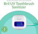 Bril UV-C Toothbrush Sanitizer, Portable Cleaner, Travel Cover, Magnetic Holder, and Rechargeable Case for Any Size Toothbrush, White by CozyNest Decor