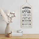Rustic Western Bathroom Decor - Funny Wall Signs, Farmhouse Country Rules Wall Decor B1 by CozyNest Decor