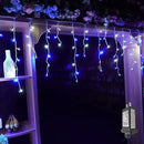 YASENN 300Led Icicle Style String Lights 29.5FT,Update Connectable 8 Lighting Modes with Timer Icicle Lights for Home Garden Outdoor Indoor Eave Decor (Blue and White LED White Cable) by GreenHaven Gardens
