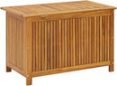 vidaXL Wooden Deck Box - Outdoor Teak Storage Chest, Ideal for Patio Furniture Cushions, Pool Accessories, Garden Tools - Water-Resistant Bag Inside - 35.4''x19.7''x22.8'', Solid Acacia Wood by CozyNest Decor