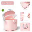 Termichy Baby Formula Dispenser, Portable Milk Powder Dispenser Container with Carry Handle and Scoop for Travel Outdoor Activities with Baby Infant, 8.8OZ, 0.55LB, 250g (Pink-2pack) by TinyTreasures Baby Boutique