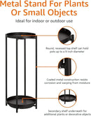 Amazon Basics Two-Tier Metal Metal Round Plant Stand, Black by GreenHaven Gardens