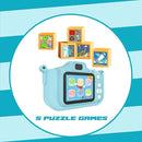 Kids Camera Toys,48MP Dual Lens with 64G SD Card and Cartoon Soft Cover for 3-8 Year Old Girls Boys (BlueDJS) by TinyTreasures Baby Boutique