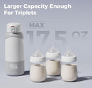 Portable Milk Warmer Pro for Travel, Detachable Bottle Warmer with Rapid and Stable Heating for Breast Milk & Water, 17.5 oz Capacity and Extended Battery Life for on the Go by TinyTreasures Baby Boutique