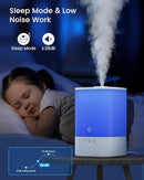 Esemoil Humidifiers for Bedroom, 3.5L Top Fill Cool Mist Humidifier for Baby Nursery & Plants, Oil Diffuser, 40 Hour & 8 Color Night Light, 28dB Quiet, 360° Nozzle, Auto Shut-Off and BPA Free by TinyTreasures Baby Boutique