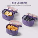 NCVI Baby Formula Dispenser On The Go, Formula Container To Go, Formula Holder for Travel, Outdoor Picnic with Baby Infant, Portable Container for Milk Powder, Snacks, Candy, Fruits (Purple) by TinyTreasures Baby Boutique