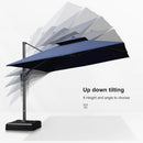 PURPLE LEAF 11ft Patio Umbrella with Base Included Large Offset Umbrella Hanging Double Top Square Cantilever Outdoor Umbrella for Garden Deck Backyard Pool Navy by GreenHaven Gardens