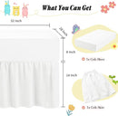 Horbaunal 2 Pack Crib Skirt & Crib Bed Sheet Set, White Crib Bed Skirt 28" x 52" with 14" Drop Dust Ruffle, Soft Microfiber Toddler Bedskirt Nursery Bedding Skirt for Baby Girls and Boys by TinyTreasures Baby Boutique