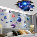 Quanhaigou Blue Purple Galaxy Wall Decals, Removable Sticker,The Art Magic 3D Milky Way Cosmic Stars Spacecraft Dreamscape Home Decor for Bedroom Living Room Floor Ceiling Kids Room by CozyNest Decor