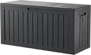 80 Gallon Lockable Resin Deck Box, Waterproof & UV-Resistant Outdoor Storage Box for Outdoor Cushion Storage, Garden Tools & Pool Accessories Storage, Black by GreenHaven Gardens