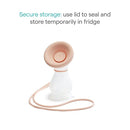 Munchkin Manual Breast Pump for Breastmilk, Food Grade Silicone, BPA Free, 4 Ounce - Portable Breastfeeding Essential for Expressing Milk at Home, Work, and On The Go, Clear/Pink by TinyTreasures Baby Boutique