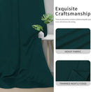 Easy-Going Blackout Curtains for Bedroom, Solid Thermal Insulated Grommet and Noise Reduction Window Drapes, Room Darkening Curtains for Living Room, 2 Panels(42x63 in, Deep Teal) by CozyNest Decor