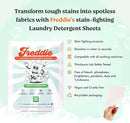 Freddie Laundry Detergent Sheets - Recyclable Packaging - No Mess Strips - 60 Loads - Crisp Frosty Mountain Scent by CozyNest Decor