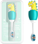 Kids Manual Toothbrush, Extra Soft Bristle With 10000 Bristles for Toddlers, Travel Design for Delicate Teeth & Gums, Children 2-7 Years (Light Green) by TinyTreasures Baby Boutique