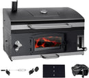 Built In Charcoal Grill, BBQ Grill with Oversize Cooking Area, Outdoor Cooking Grill with Charcoal Trays for Outdoor Backyard Camping Picnics, Patio and Parties by GreenHaven Gardens