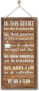 We Are A Team Motivational Signs - Hanging Wooden Team Gift, Quotes Wall Art For Leader I1 by CozyNest Decor