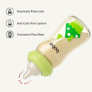 YOHKOH PPSU Baby Bottle Wide Neck, Newborn Anti-Colic Baby Bottle with Natural Response Nipple, Streamlined Body, Easy to Clean (8.8oz (Pack of 4), Green) by TinyTreasures Baby Boutique