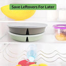 greenandlife 9 Inch 4PCS Divided Plates with Lids, Portion Control Plates for Kids Adults, Dishwasher Microwave Safe Compartment Plate, Unbreakable Lightweight Reusable Wheat Straw Plate Set, INS by CozyNest Decor