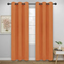 Easy-Going Blackout Curtains for Bedroom, Solid Thermal Insulated Grommet and Noise Reduction Window Drapes, Room Darkening Curtains for Living Room, 2 Panels(42x84 in, Orange) by CozyNest Decor