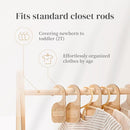 Whitluck's Baby Closet Dividers - 8-Pack Double-Sided Wooden Hangers for Organizing Baby Clothes from Newborn to 24 Months (Infant to Toddler) - Cute and Functional Nursery Decor for Boys and Girls by TinyTreasures Baby Boutique