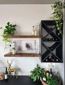 joelsantiques 30 Inch Wooden Floating Shelves for Wall - 30x9x2 in - Made of Natural Wood - Long Heavy Duty Rustic Wall Shelves for Bedroom - Perfect for Living Room, Kitchen - Medium Brown by CozyNest Decor