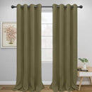 Easy-Going Blackout Curtains for Bedroom, Solid Thermal Insulated Grommet and Noise Reduction Window Drapes, Room Darkening Curtains for Living Room, 2 Panels (52x108 in,Khaki) by CozyNest Decor
