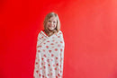 Copper Pearl Jumbo 3-Layer Baby Blanket: Soft Quilts for Boys & Girls | Breathable, Cozy Toddler Blanket | Newborn Quilt | 46x46 Premium Polyester/Rayon | Strawberry by CozyNest Decor