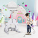 Costzon Kids Basketball Hoop, Toddler Sports Activity Center with 5 Adjustable Height Levels, Basketball Soccer Golf Game Set, Indoor Outdoor Basketball Hoop Set Best Gift for Baby Infant by TinyTreasures Baby Boutique