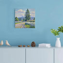 Countryside wildflowers landscape canvas poster natural plant flower artwork retro pastoral flower path suitable for farmhouse decoration by CozyNest Decor