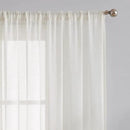 FMFUNCTEX Linen Sheer Curtains for Living Room, Beige Curtains 108 inches Long for Bedroom, Natural Flax Blend Window Draperies for Farmhouse Curtain, Rod Pocket 2 Panels by CozyNest Decor