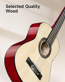 Moukey 30" Acoustic Guitar for Beginners Kids Youth 1/4 Size Dreadnought Guitarra Acustica Kit with Chord Poster, Gig Bag, Tuner, Picks, Nylon Strings, Capo, Strap - Natural by TinyTreasures Baby Boutique