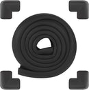 2 Pack L Shape Extra Thick Furniture Table Edge Protectors Foam Baby Safety Bumper Guard 16.4 Ft,Hearth Cushion,for Table, Fireplace, Countertop(with 8 Corners) (Black) by TinyTreasures Baby Boutique
