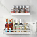 2PCS Kitchen Spice Rack, SUS304 Stainless steel Wall Mount Storage Rack, Seasoning Container, 11.8Inch Spice Organizer, Kitchen Seasoning Hanging Rack, Bathroom Shelf for Storing Toiletries by CozyNest Decor