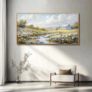 PHAOHUAXM Large Canvas Wall Art For Living Room Wall Decor For Bedroom Flower Watercolour Office Decoration Countryside Scenery Wall Picture Printing Art Painting Home Decor 30x60 In Wood Framed by CozyNest Decor