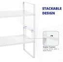 Expandable Kitchen Shelf Organizers, Kitchen Cabinet Organizer Stand Rack Organization for Countertop Cupborad Pantry, White 3 Pack by CozyNest Decor